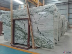 Chinese Alp Green marble slab